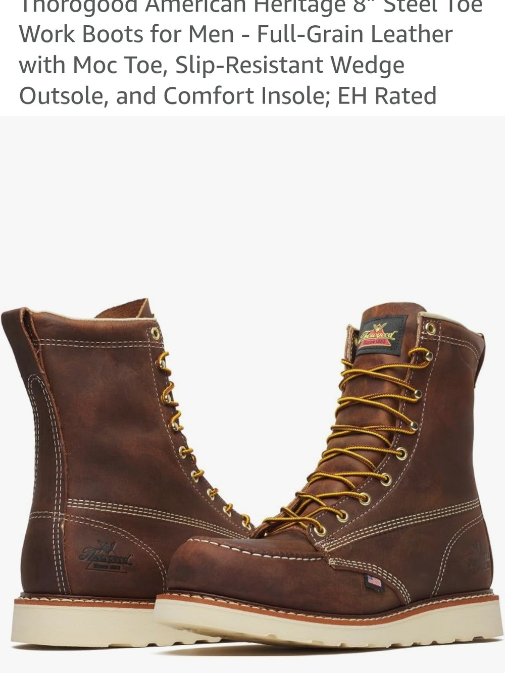Thorogood Men's Brown Moc Toe Work Boots